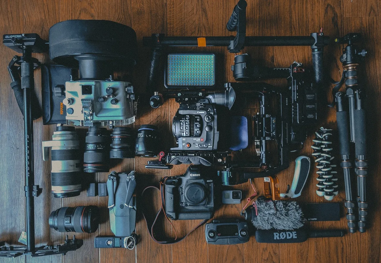 camera, gear, photoshoot, photo, video, lens, light, tripod, glider, wood, table, flash, go pro, tripod, go pro, go pro, go pro, go pro, go pro. Videography expansion: four growth routes